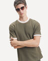 Playera Beige Textura,OLIVO