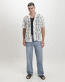 Camisa Beige Estampada,CRUDO