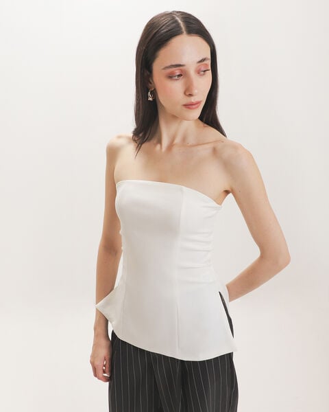 Top Straplees Blanco