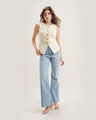 Jeans Fit Flare Azul,AZUL CIELO