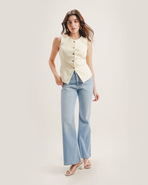 Jeans Fit Flare Azul