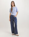 Jeans Wide Leg,AZUL EMPOLVADO