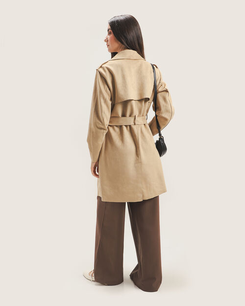 Gabardina Beige Cinturón