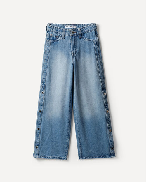 Jeans Wide Leg Snaps