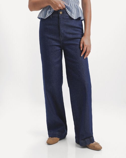 Wide Leg Jeans Marino
