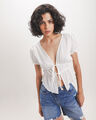 Blusa Blanca Lazo,BLANCO