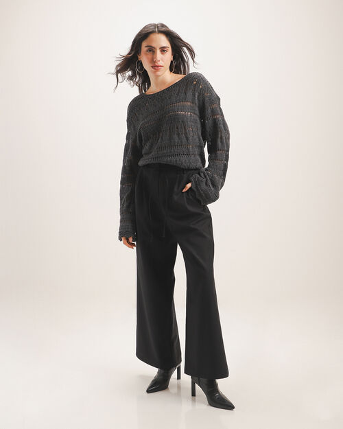 Pantalón Negro Wide Leg