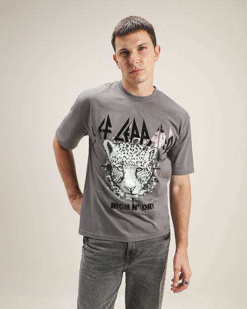 Playera Gris Def Leppard
