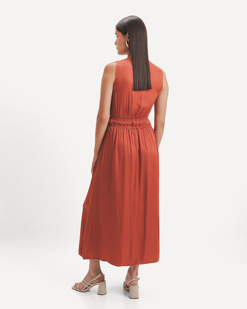 Vestido Midi Satinado