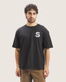 Playera Oversize Con Diseño,NEGRO