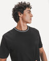 Playera Slim Textura,NEGRO