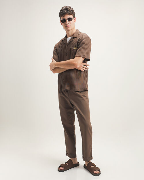 Camisa Textura Con Bolsillo