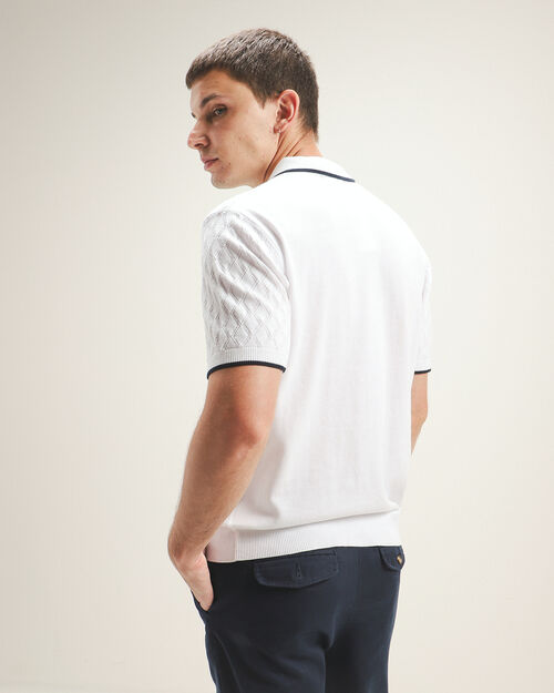 Polo Blanca De Punto
