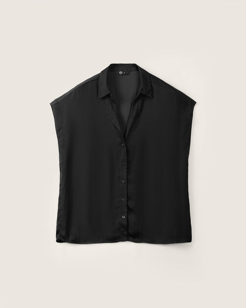 Camisa Negra Satinada