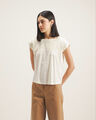 Blusa Beige Smock,CRUDO