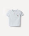 Playera Azul Textura,CREMA