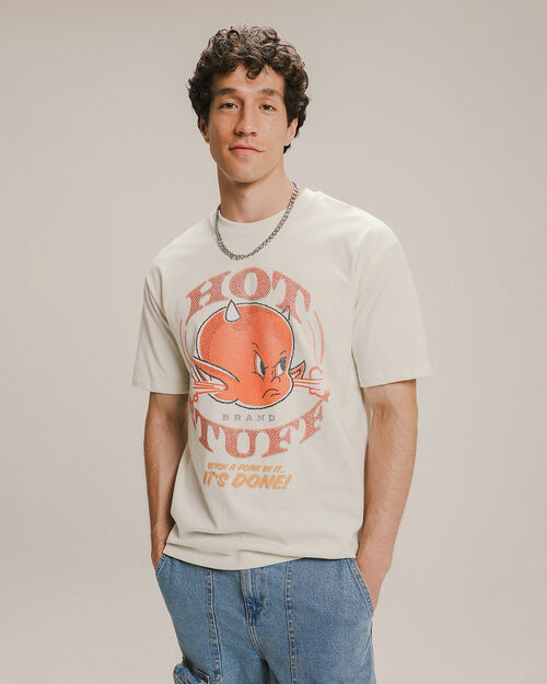 Playera Blanca Hot Stuff