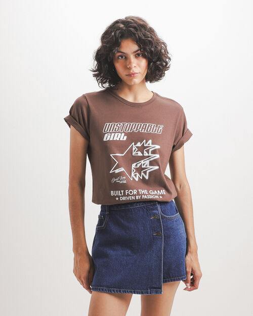Playera Caf&eacute; Texto
