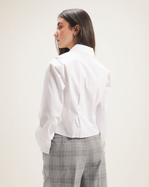 Camisa Abullonada Blanca