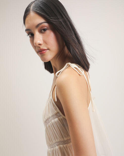 Blusa Beige Tirantes