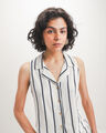 Camisa Beige Lino,AZUL MARINO