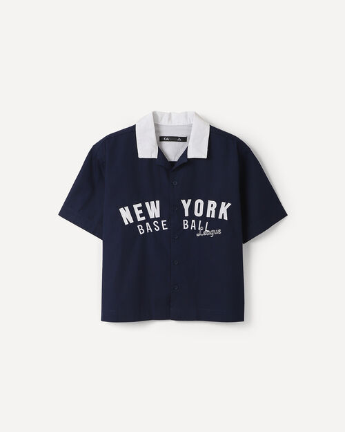 Camisa Azul Boxy