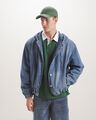 Chamarra Azul Con Gorro,AZUL ACERO