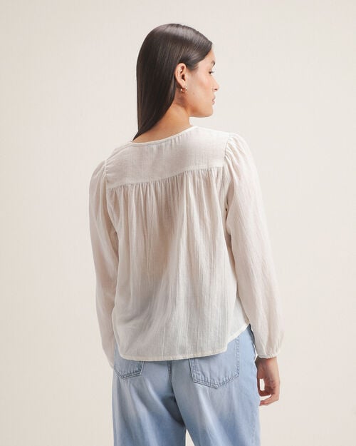 Blusa Blanca Lazo