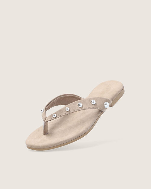 Sandalias Caf&eacute;s Studs