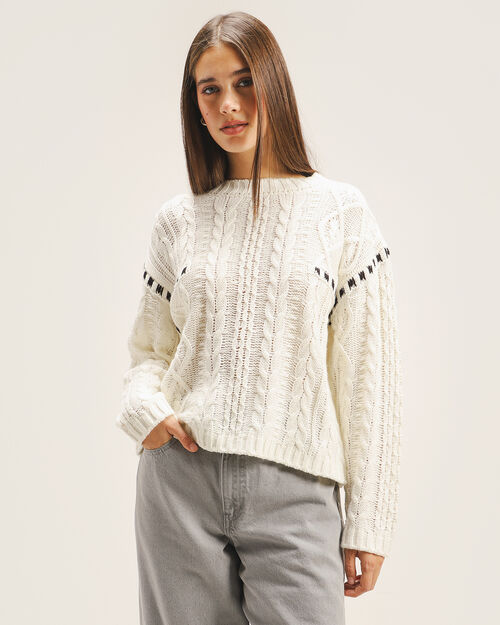 Suéter Tejido Beige