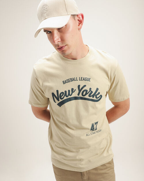 Playera Café Estampada