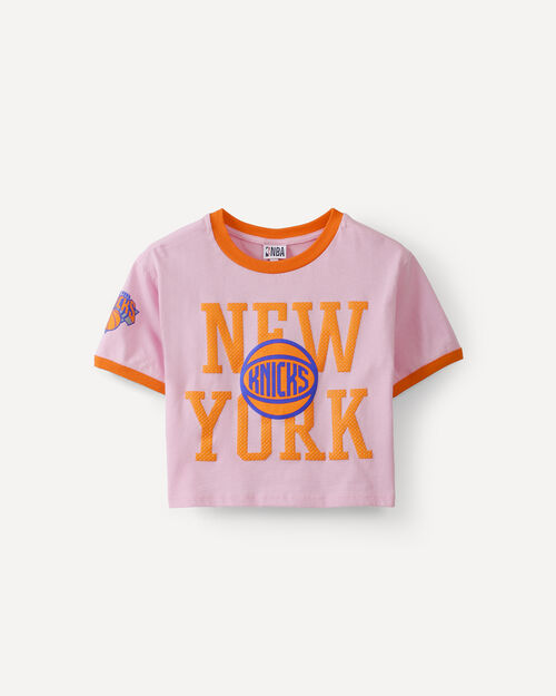 Playera Cropped New York Knicks