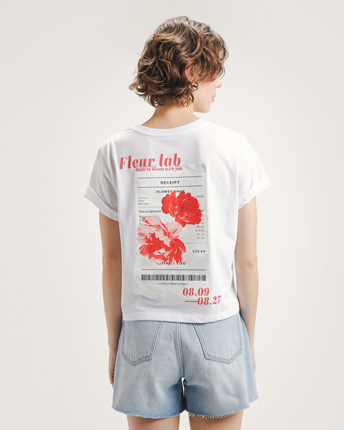 Playera Blanca Estampado