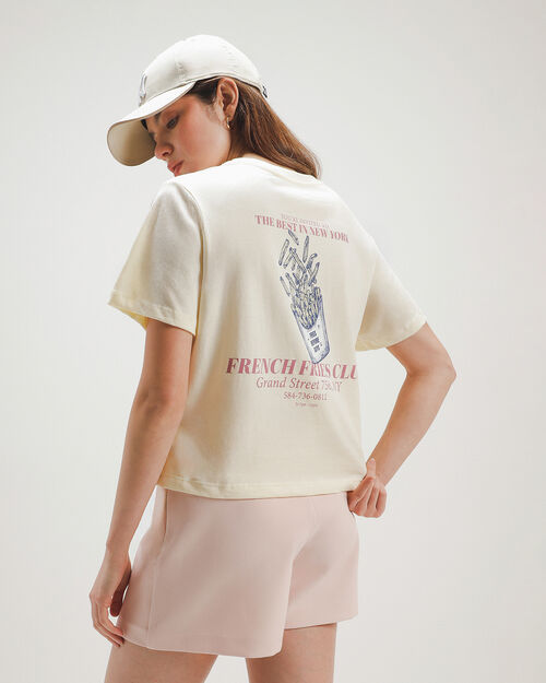 Playera Beige Manga Corta