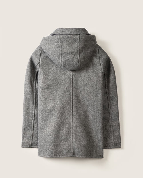 Abrigo Gris Con Hoodie