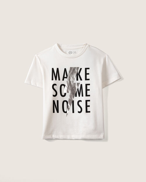 Playera Estampada Blanca