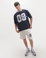 Playera Relaxed Deportiva,AZUL MARINO