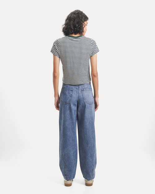 Jeans Barrel Baggy Azul