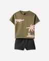 Conjunto De Playera Y Short,GRIS OBSCURO
