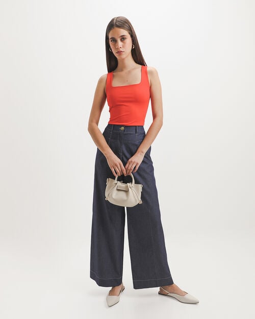 Pantal&oacute;n Azul Wide Leg