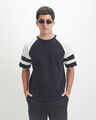 Playera Contraste Oversize,AZUL MARINO