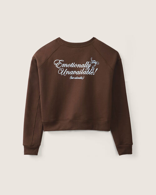 Sudadera Caf&eacute; Con Dise&ntilde;o