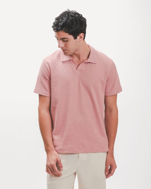 Polo Rosa Tejida
