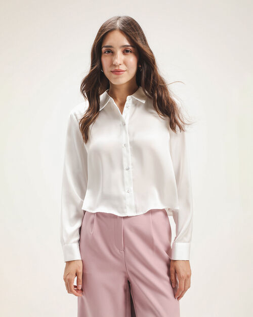 Camisa Satín Blanca