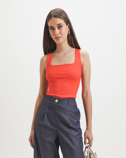 Top Ajustado Naranja