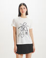 Playera Negra Estampada,CRUDO