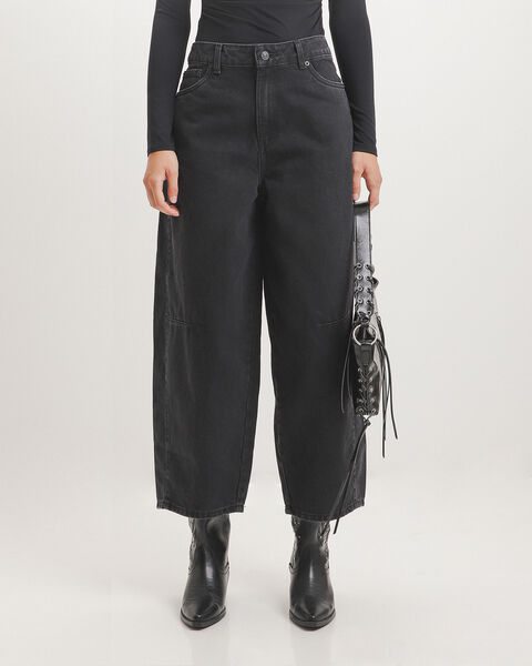 Barrel Jeans Negro
