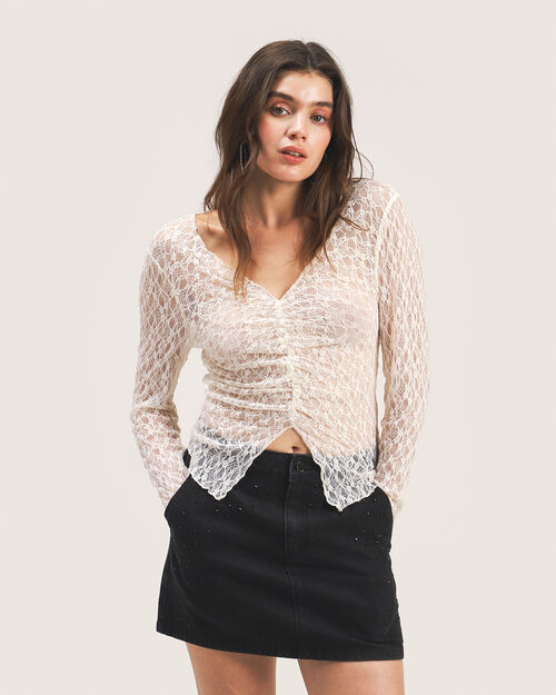 Top Blanco Encaje