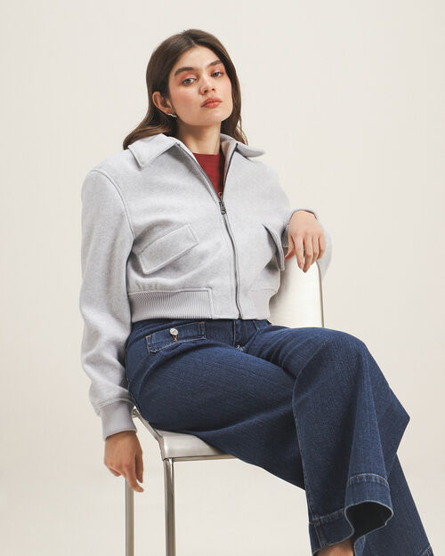 Chamarra Bomber Bolsillos