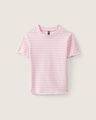 Playera Semijaustada Rayas,ROSA